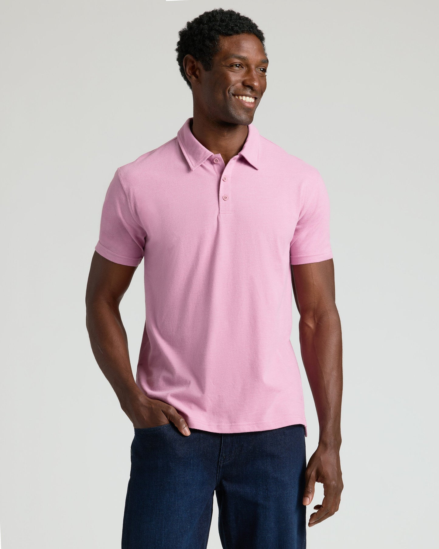 Heather Mauve Short Sleeve Polo