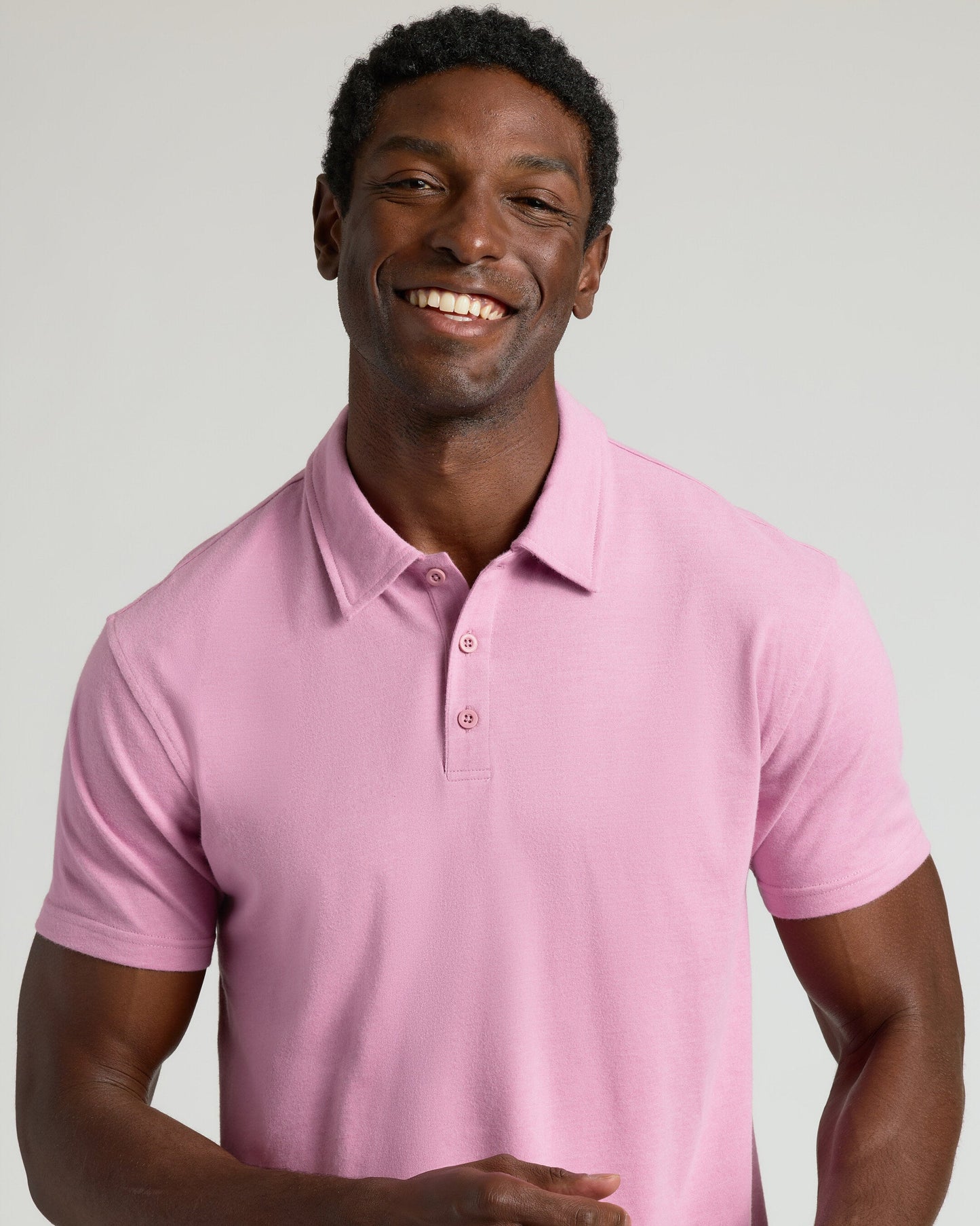 Heather Mauve Short Sleeve Polo
