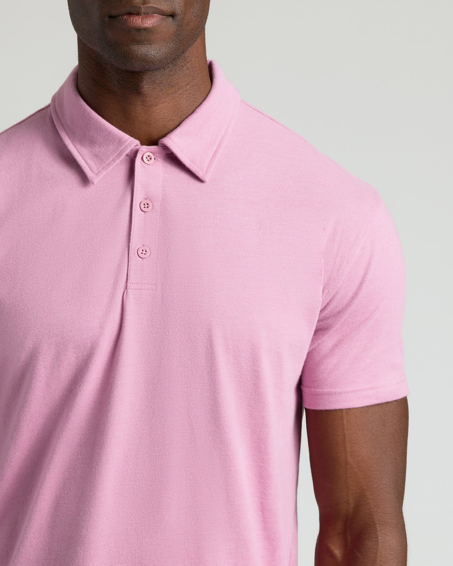 Heather Mauve Short Sleeve Polo